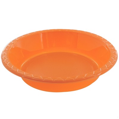 Orange Plastic Bowls - Medium 17.2cm Pk25 