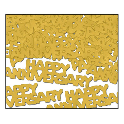 Happy Anniversary Gold Confetti Scatters (14g) Pk 1 