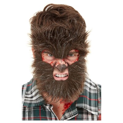 Halloween Werewolf Facial Hair / Mask Pk 1