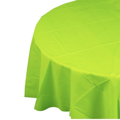 Lime Green Round Party Tablecover - 213cm Pk1