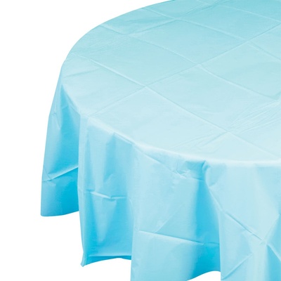 Pastel Blue Round Tablecover - 213cm Pk1 