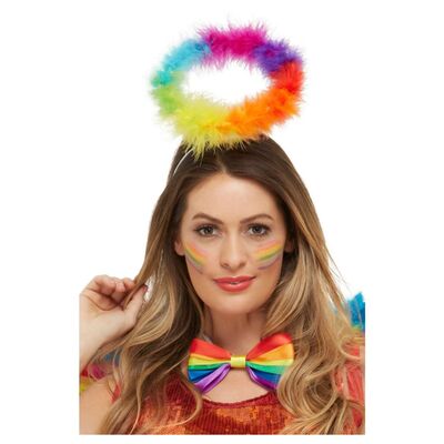 Rainbow Feather Halo on Headband (Pk 1)
