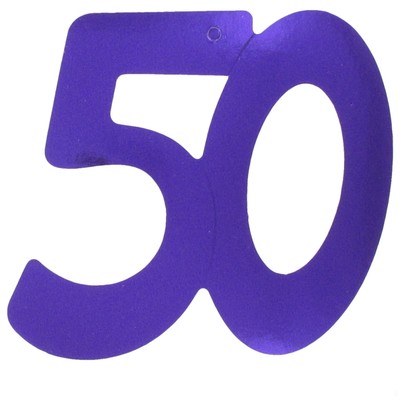 Cutout Large Foil 50 Purple Pk1 