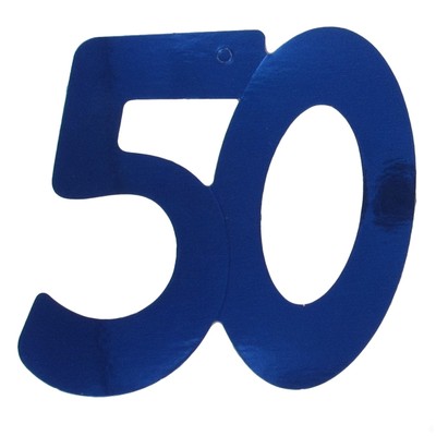 Cutout Small Foil 50 Blue Pk1 