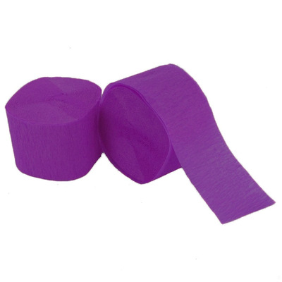 Purple Crepe Paper Streamers 13m (Pk 4)