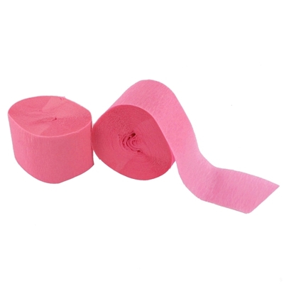 Bright Pink Crepe Paper Streamers 13m (Pk 4)