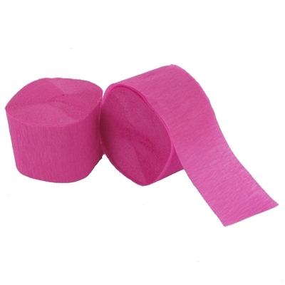 Cerise Hot Pink Crepe Paper Streamers 13m (Pk 4)