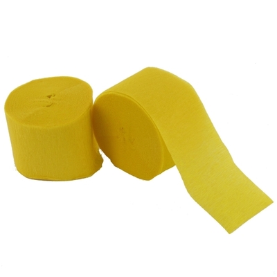 National Gold Yellow Crepe Paper Streamers 13m (Pk 4)