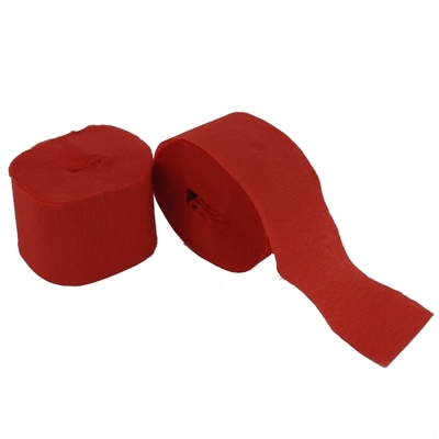 Scarlet Red Crepe Paper Streamers 13m (Pk 4) 