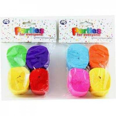Mixed Colour Crepe Paper Streamers 13m (Pk 4)