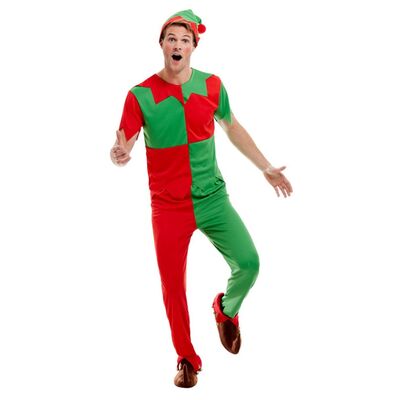 Adult Christmas Elf Costume (Medium , 38-40in) Pk 1