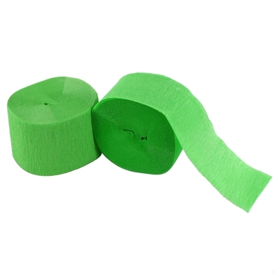 Lime Green Crepe Paper Streamers 13m (Pk 4)