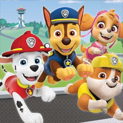 Paw Patrol 2 Ply Lunch Napkins (Pk 16)