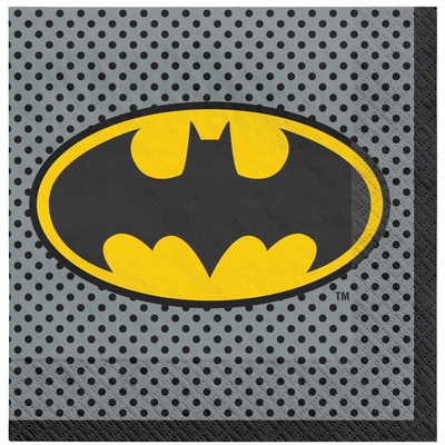 Batman Heroes Unite 2 Ply Lunch Napkins (Pk 16)