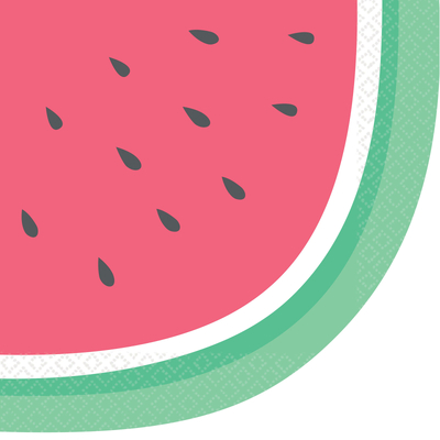 Watermelon Shaped 3 Ply Lunch Napkins (Pk 16)