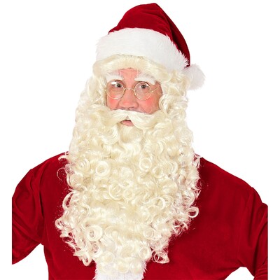 Light Silver Santa Wig, Beard & Eyebrow Set | Christmas Costume Wig