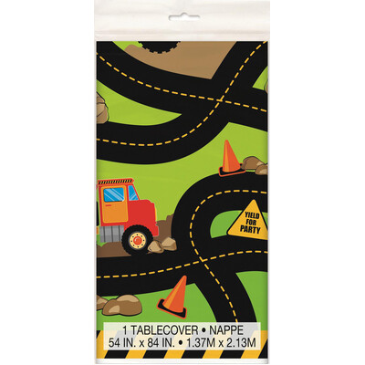 Construction Party Zone Tablecover (137 x 213cm) Pk 1