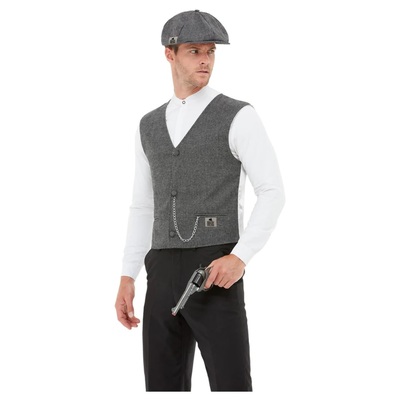 Adult Peaky Blinders Shelby Cap & Vest Costume Kit (Large)