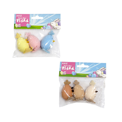 Happy Easter Assorted Colour Easter Egg Chicks Decorations (Pk 6)
