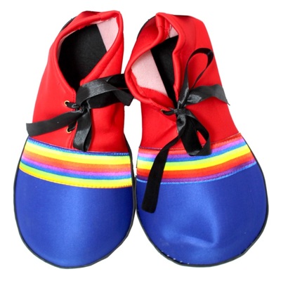 Large Striped Fabric Clown Shoes (1 Pair)