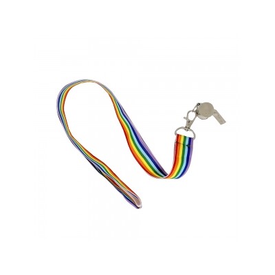 Whistle on Rainbow Lanyard Pk 1