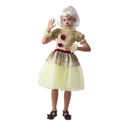 Child Creepy Clown Girl Halloween Costume (Large)