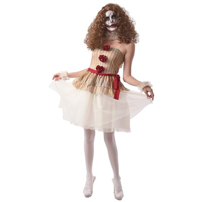 Adult Scary Clown Dress Costume (Medium) Pk 1
