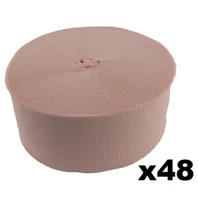 Jumbo Light Pink Crepe Paper Streamer (Bulk Pack 48 x 30m)