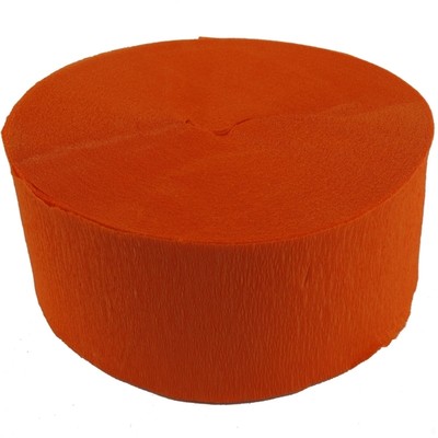 Jumbo Orange Crepe Paper Streamer 30m Pk1 