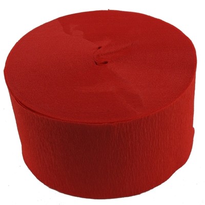 Jumbo Red Crepe Paper Streamer 30m (Pk 1) 