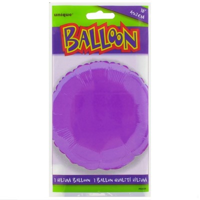 Balloon Foil 18in Purple Circle Pk1 