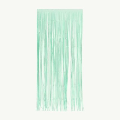 Tinsel Foil Curtain (90cm x 200cm) Matte Pastel Powder Blue Pk 1