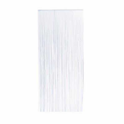 Tinsel Foil Curtain (90cm x 200cm) Matte White Pk 1