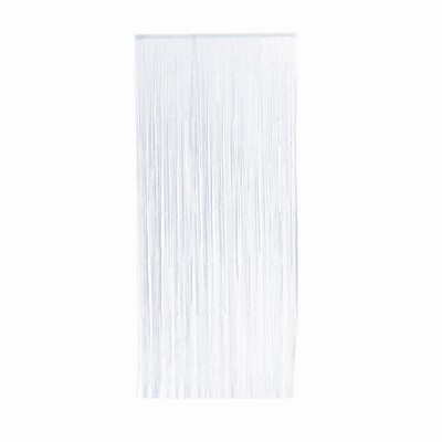Tinsel Foil Curtain (90cm x 200cm) Matte White Pk 1
