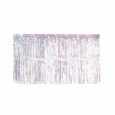 Tinsel Foil Fringe Curtain (90cm x 50cm) Metallic Iridescent Pk 1