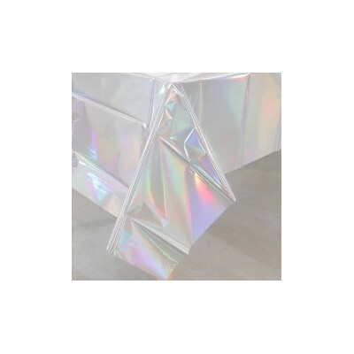 Reusable Iridescent Foil Tablecover 1.27m x 2.13m
