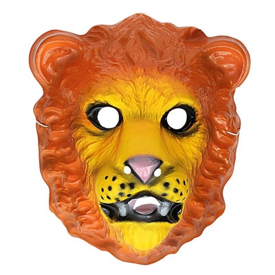 Adult Lion PVC Face Mask | Animal Costume Mask for Adults & Kids