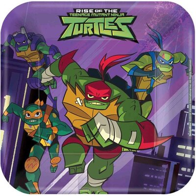 Teenage Mutant Ninja Turtles Square Paper Plates 7in (Pk 8)