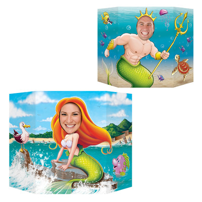 Mermaid Double Sided Photo Prop Pk 1 (1 PROP ONLY)