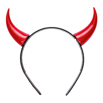 Red Devil Horns on Headband 7cm - Halloween Costume Accessory