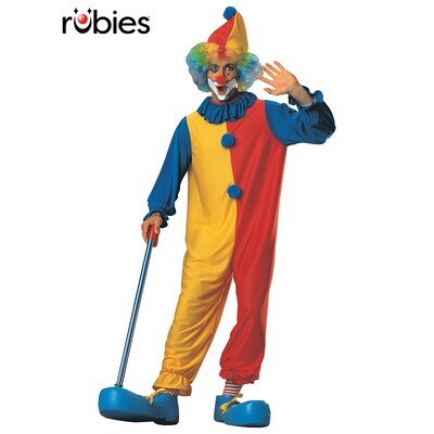 Clown Costume Adult Standard – Colourful Jumpsuit & Hat Outfit