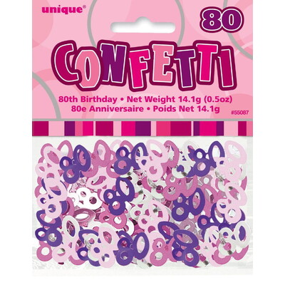 Pink & Silver Glitz 80 Confetti Scatters 14g