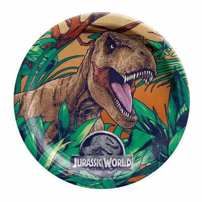 Jurassic World Dinosaur 9in Round Paper Plates (Pk 8)
