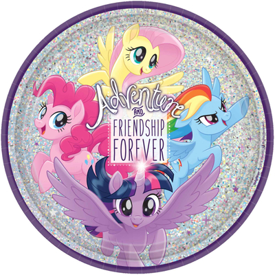 My Little Pony Holographic Round 9in Paper Plates (Pk 8)