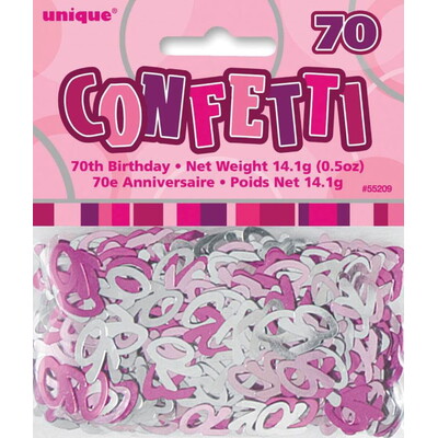 Pink & Silver Glitz 70 Confetti Scatters 14g