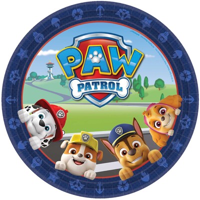 Paw Patrol Paper Plates Round 9in Pk 8