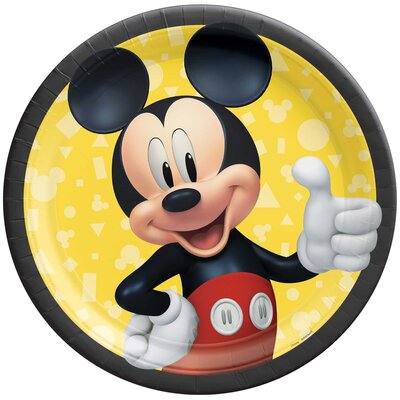 Mickey Mouse Forever Round Paper Plates (9in) Pk 8