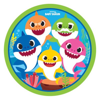 Baby Shark Paper Plates 9in Round Pk 8