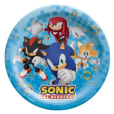 Sonic the Hedgehog 9in Paper Dinner Plates (Pk 8)