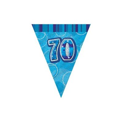 Glitz Blue 70 Flag Banner (3.6m) Pk 1 